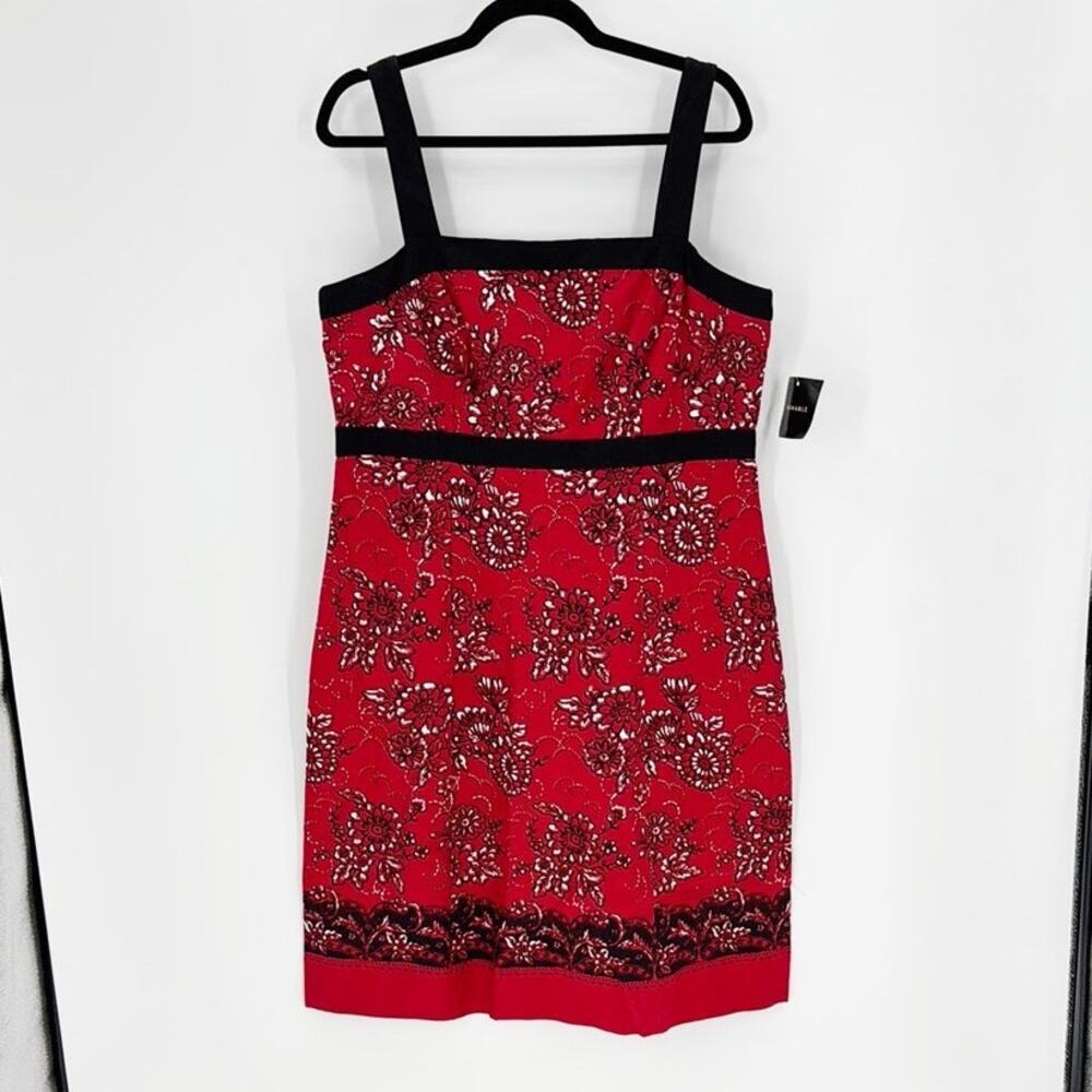 Sag Harbor dress petite size 14 bandana style red black sundress 90s festival